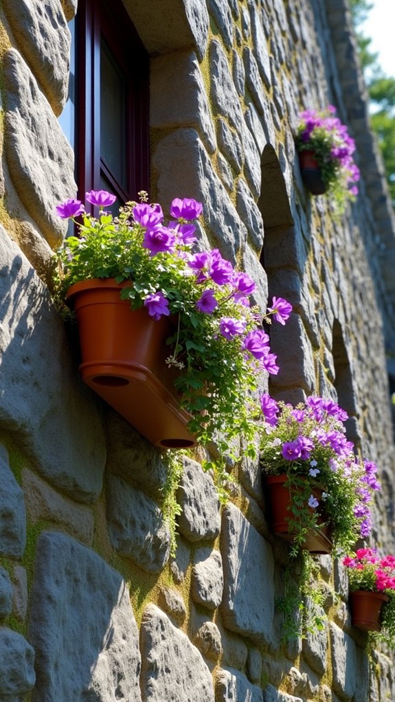 vertical rock wall garden