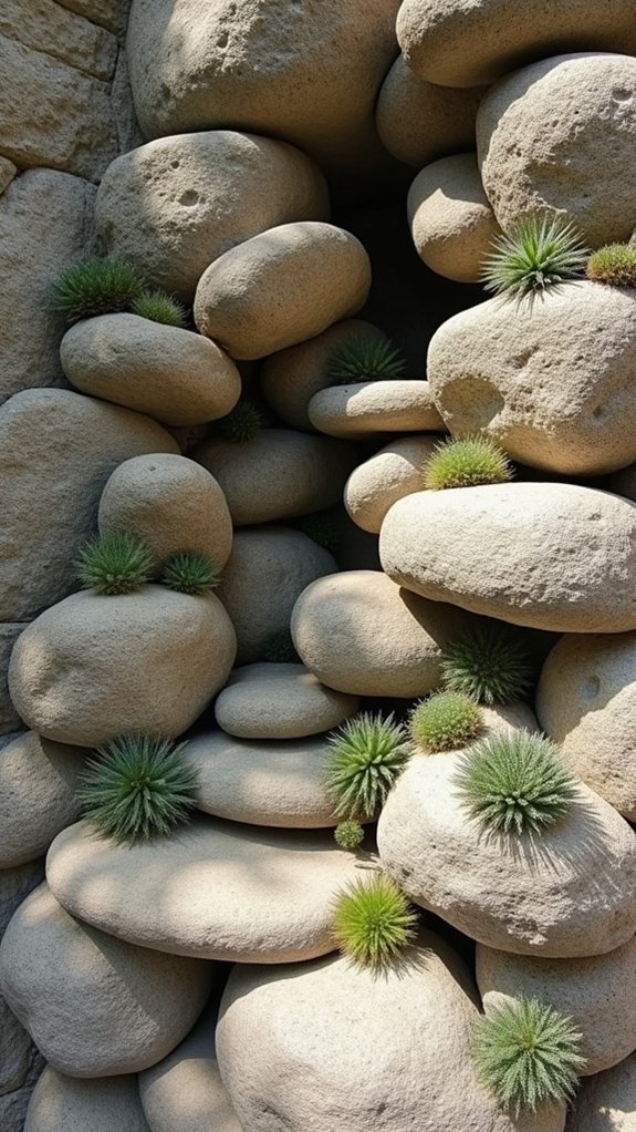vertical stone garden design