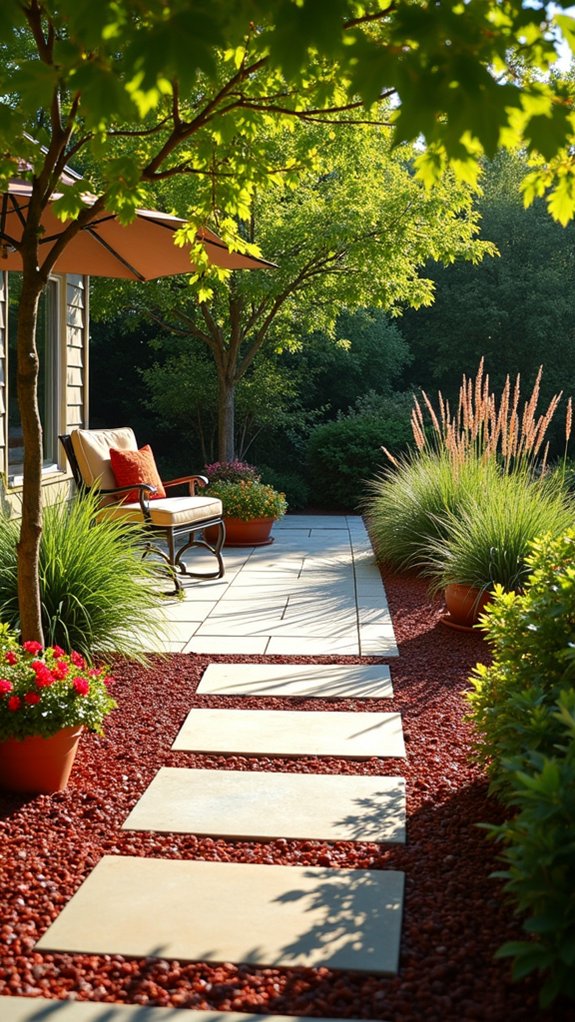 vibrant colored mulch appeal
