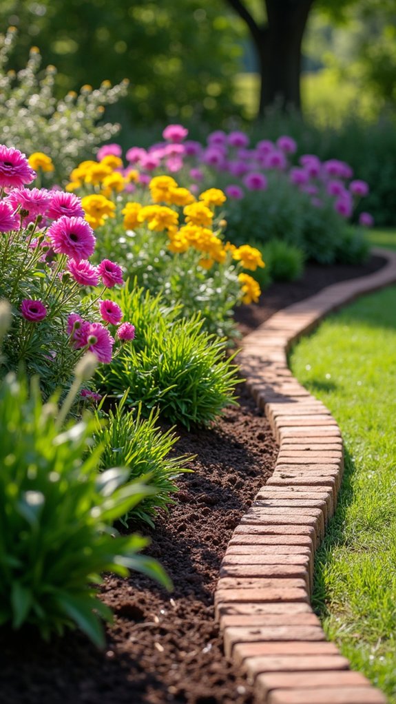 vibrant flower beds defined