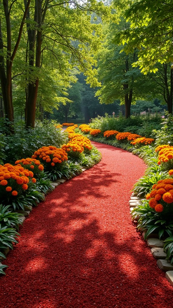 vibrant garden pathway contrast