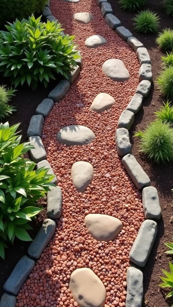 vibrant garden pebble mulch