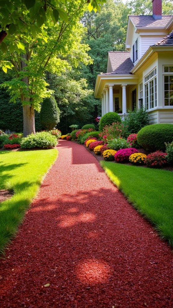 vibrant mulch enhances landscapes