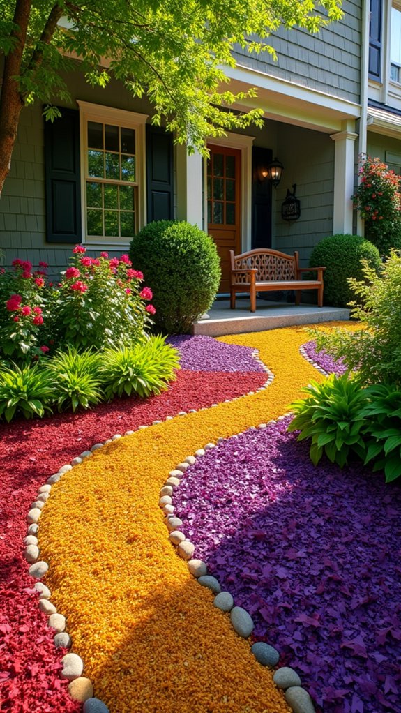 vibrant mulch enhances landscaping