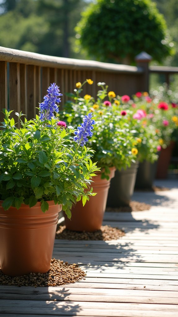 vibrant potted plant arrangements