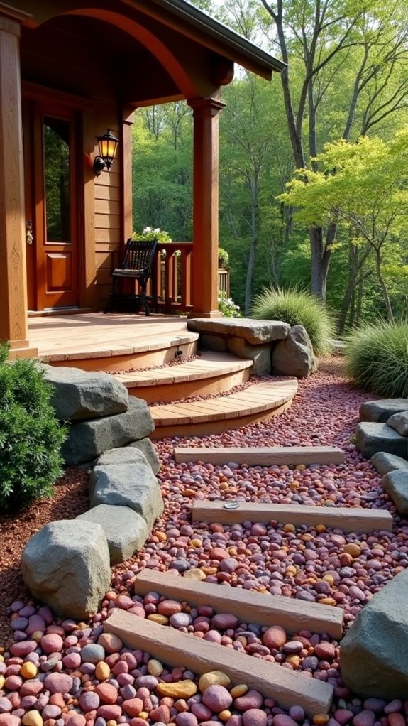 vibrant stone mulch transformation