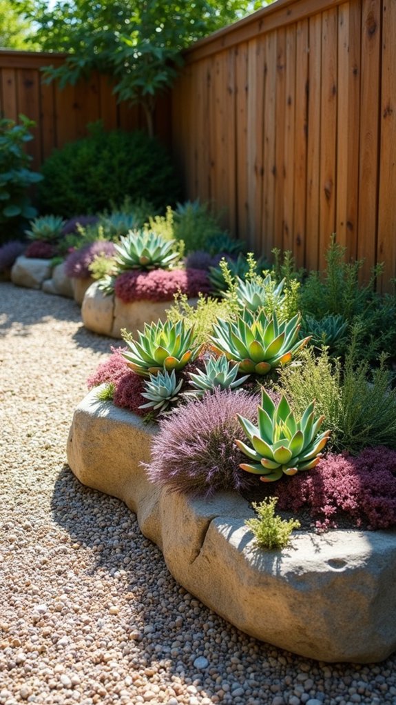vibrant succulent rock arrangements