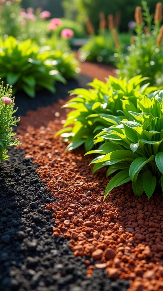 vibrant textured rubber mulch