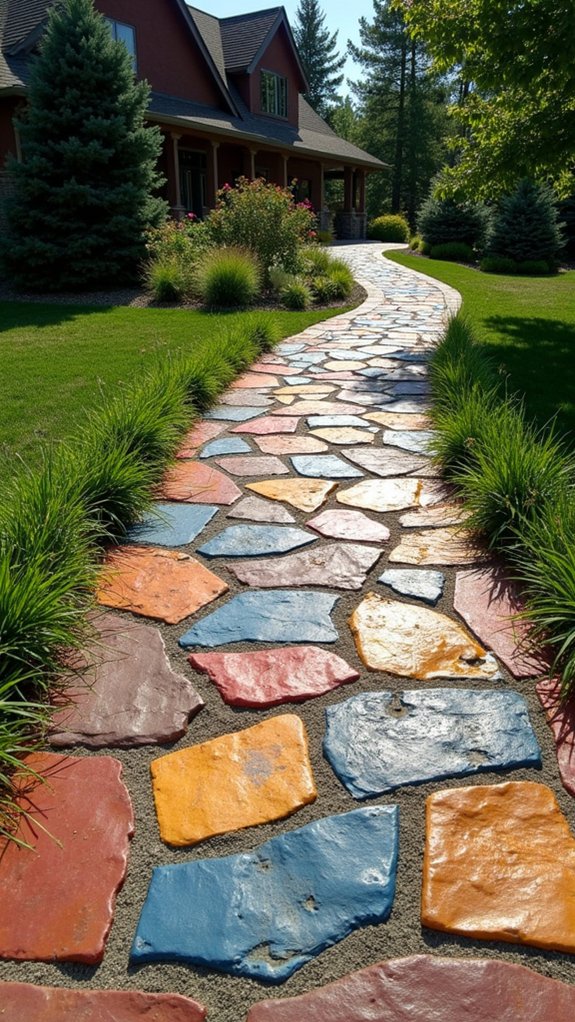 vibrant unique driveway designs