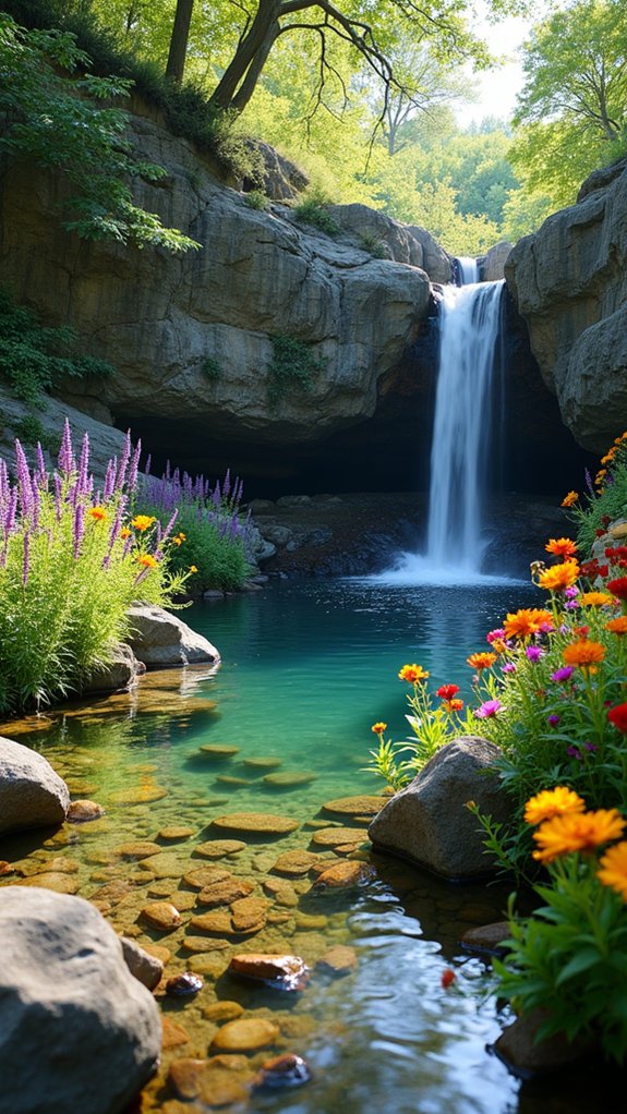 vibrant wildflower rock garden
