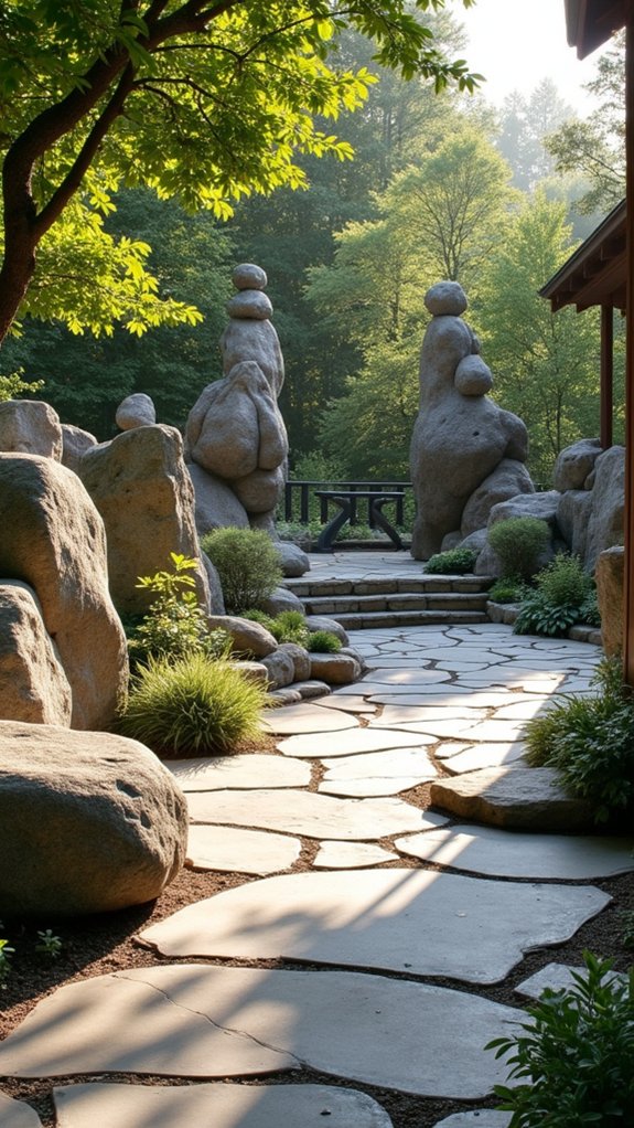 whimsical unique stone sculptures