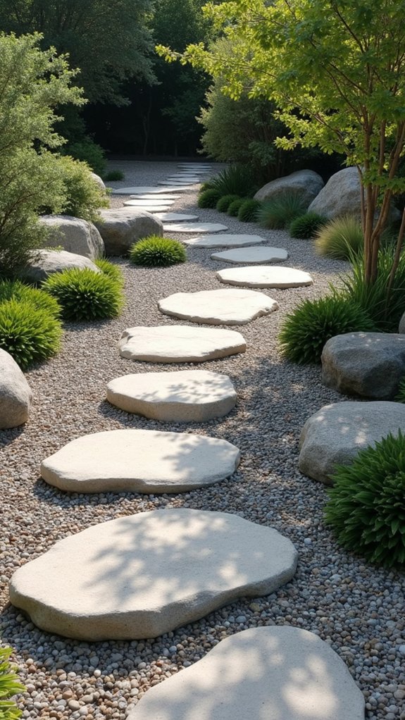 zen inspired driveway aesthetics