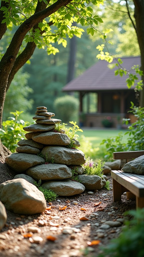 attract wildlife with rocks