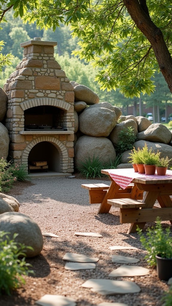 boulder bbq gathering space