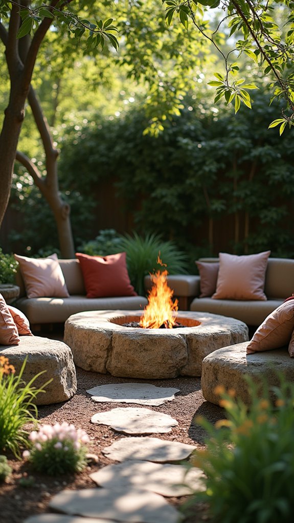 boulder fire pit charm