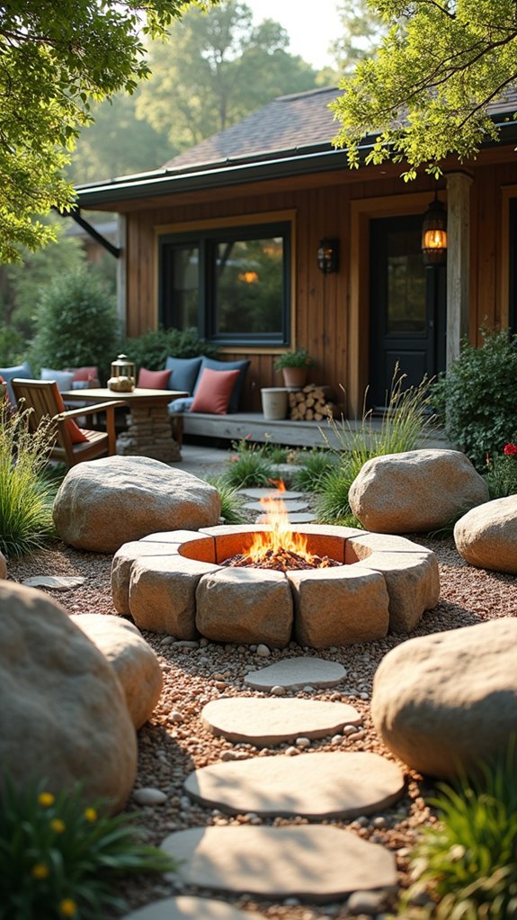 boulder fire pit retreat