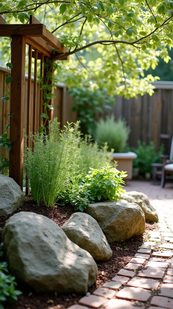 boulder herb garden design