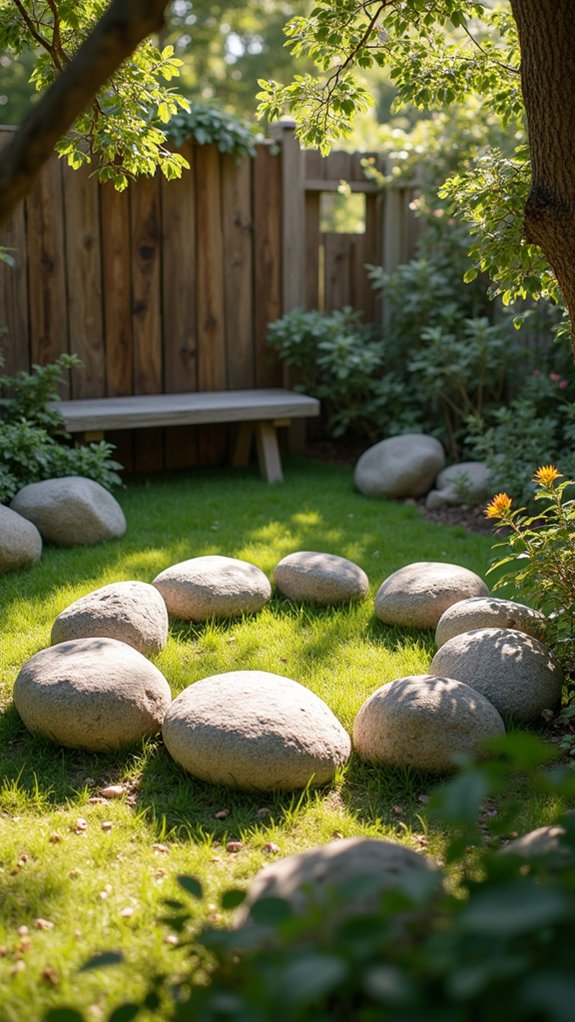 boulder meditation corner setup