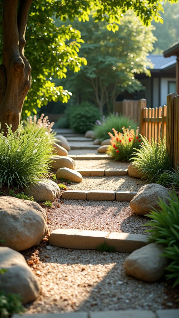 boulder steps enhance landscapes