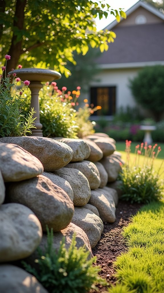 boulder wall landscaping design
