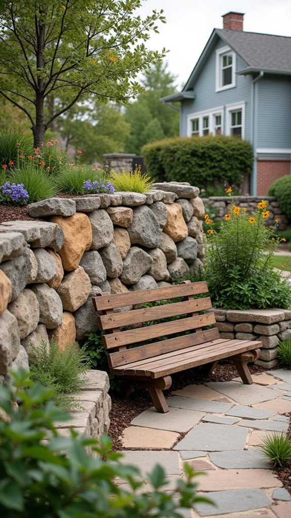 boulder wall material combinations