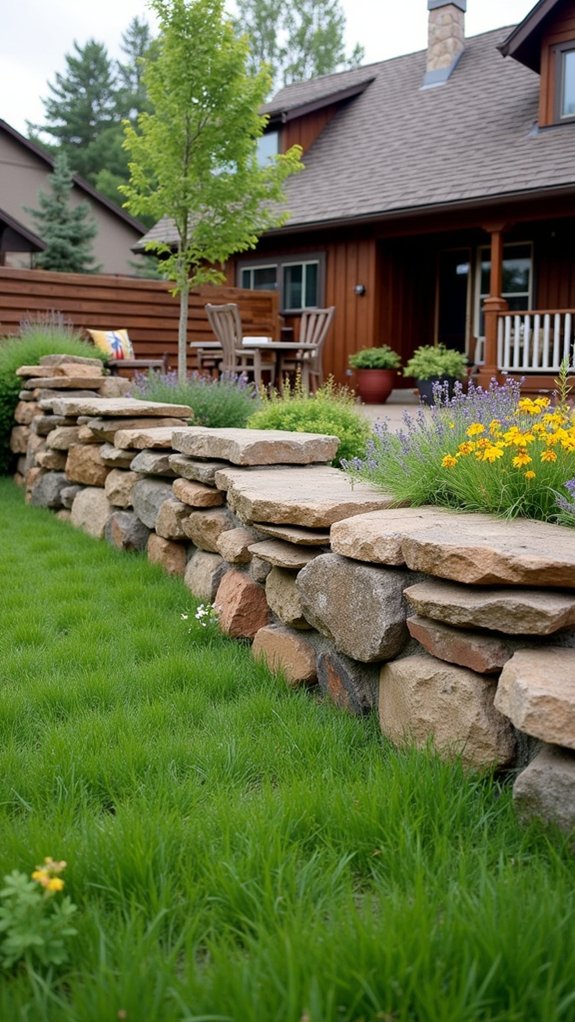 boulder walls for privacy