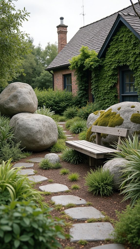 boulders create garden microclimates