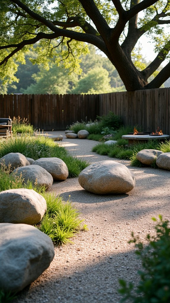 boulders create natural boundaries