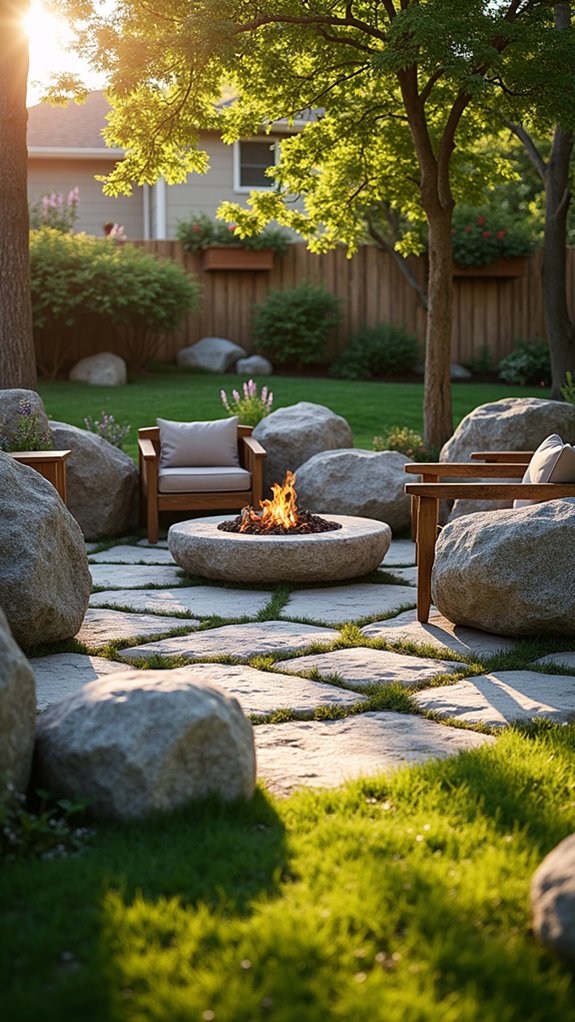 boulders create natural seating