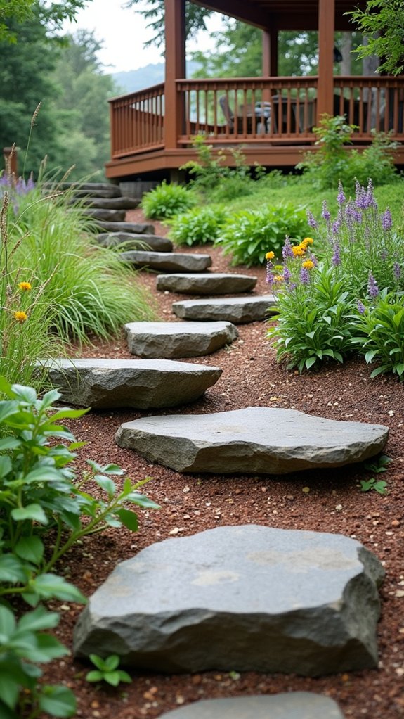 boulders creating natural pathways