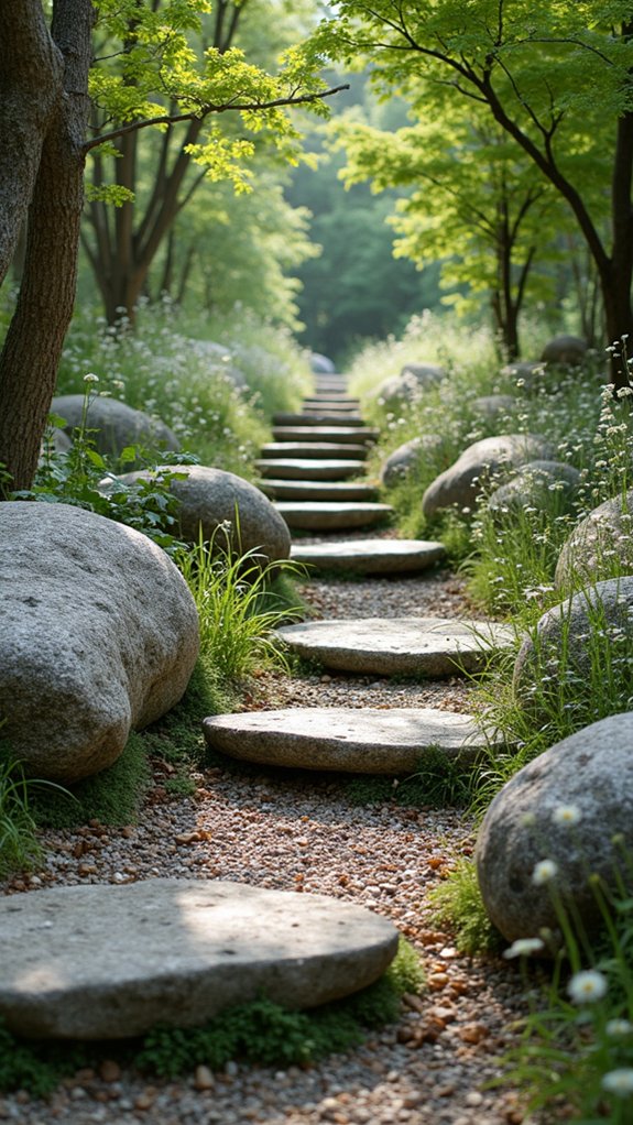 boulders creating natural steps