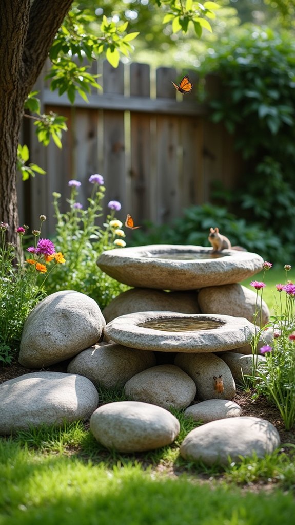 boulders enhance backyard wildlife