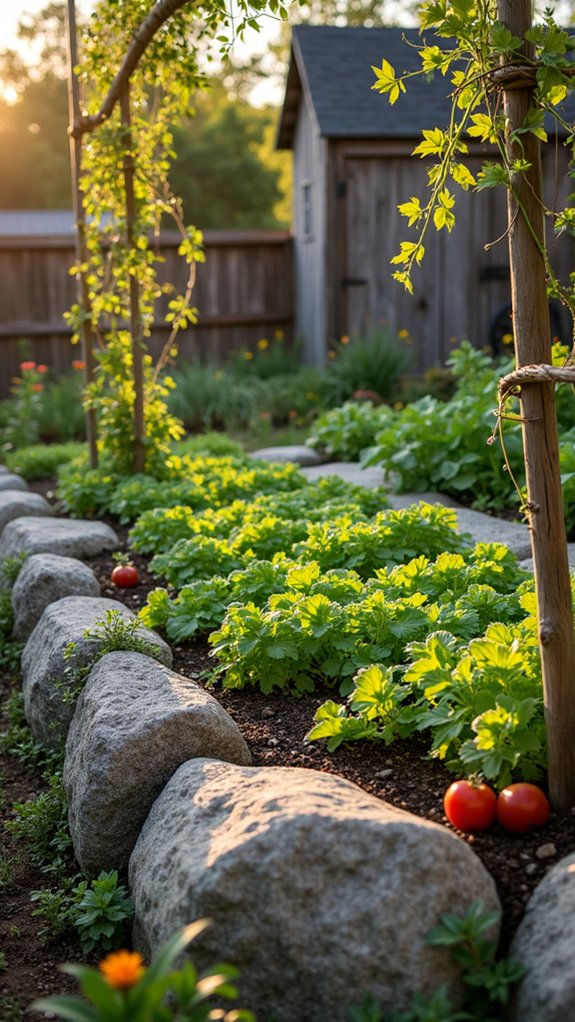 boulders enhance garden aesthetics
