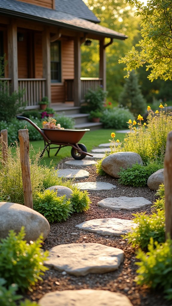 boulders enhance garden aesthetics