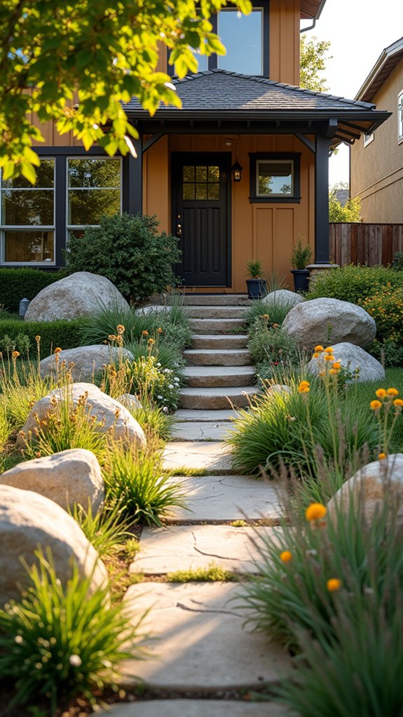 boulders enhance modern landscapes