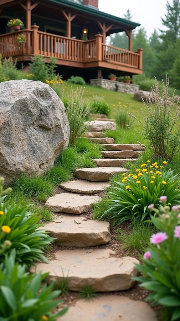 boulders enhance slope stability