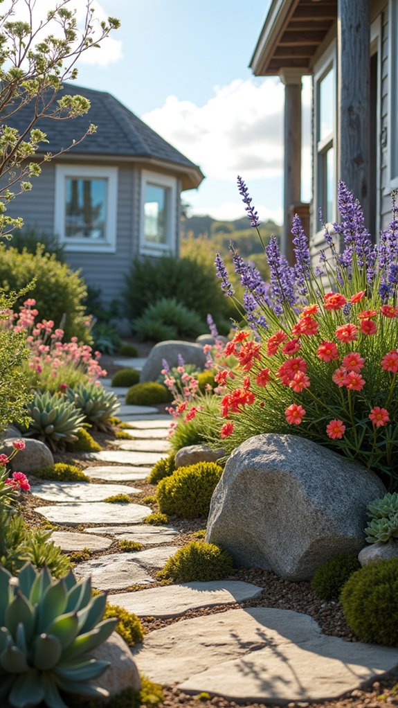 coastal flower bed design