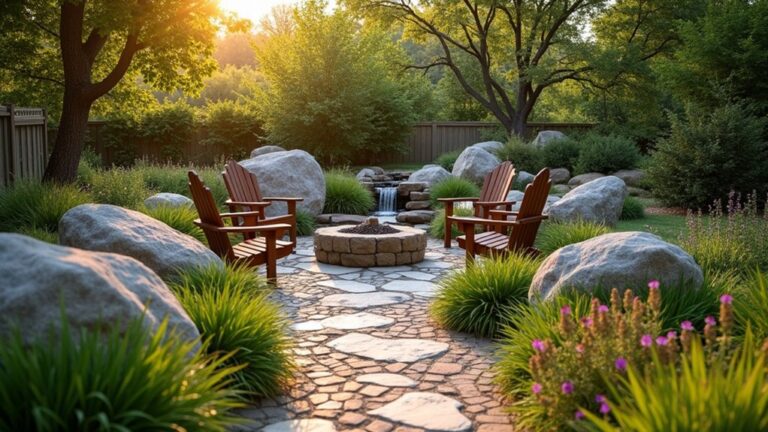 25 Cozy Backyard Boulder Landscaping Ideas That Feel Peaceful and Inviting cozy boulder landscaping ideas