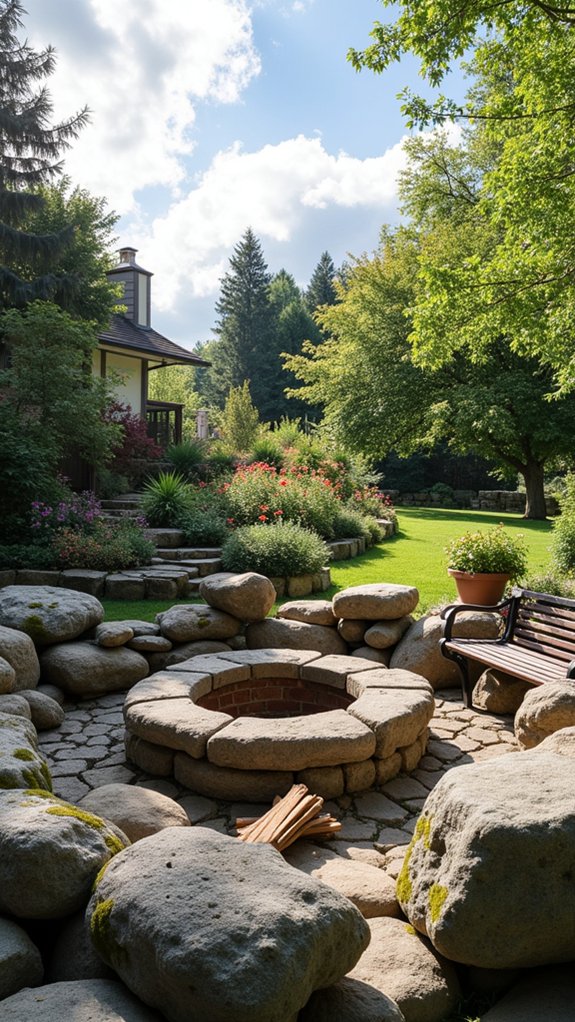 cozy fire pit seating
