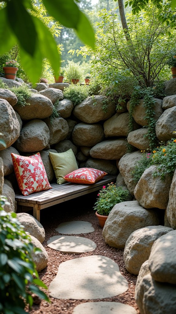 cozy garden seating areas