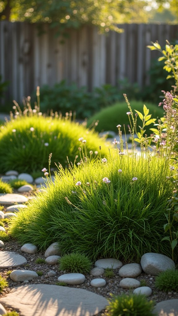 elevated grass mounds design