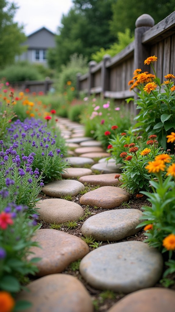 enhancing gardens with river rocks
