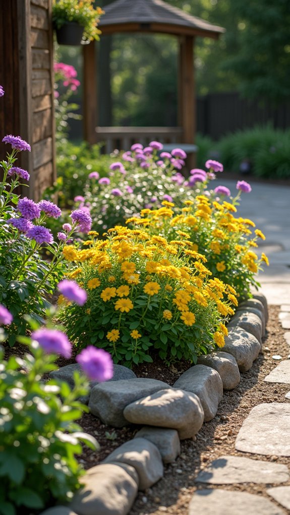 framing flower beds aesthetically