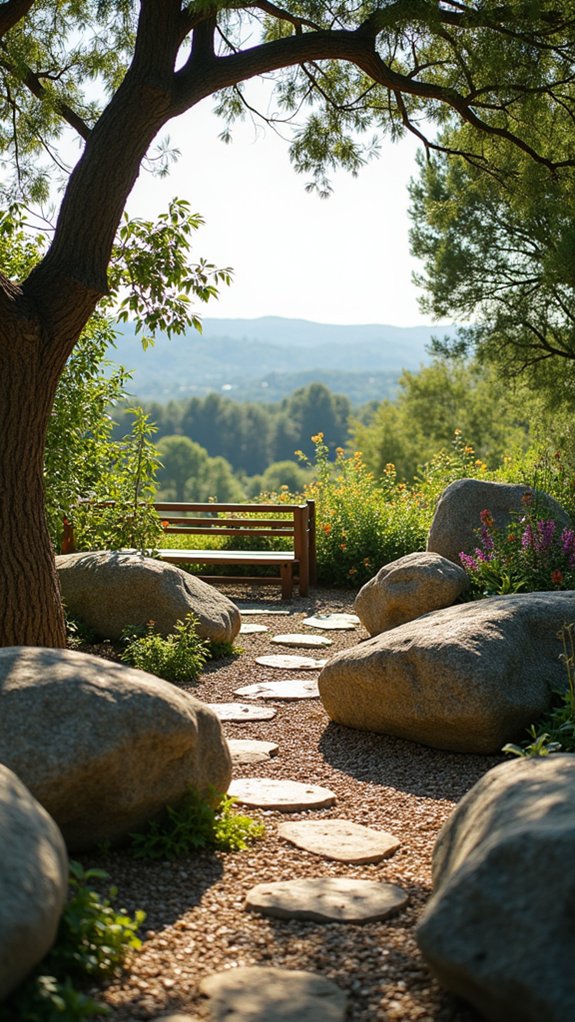 framing views with boulders