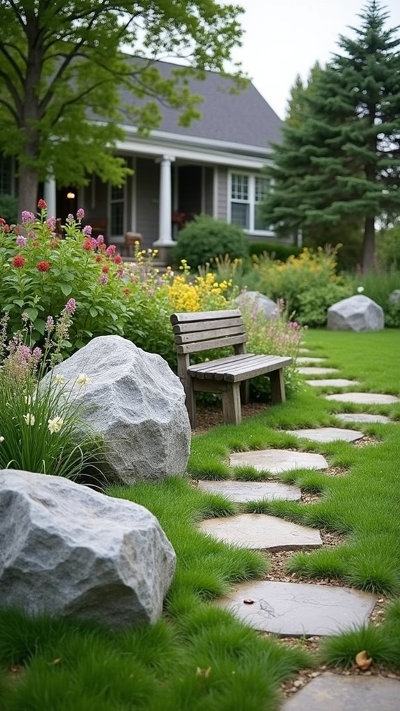 granite boulders create boundaries