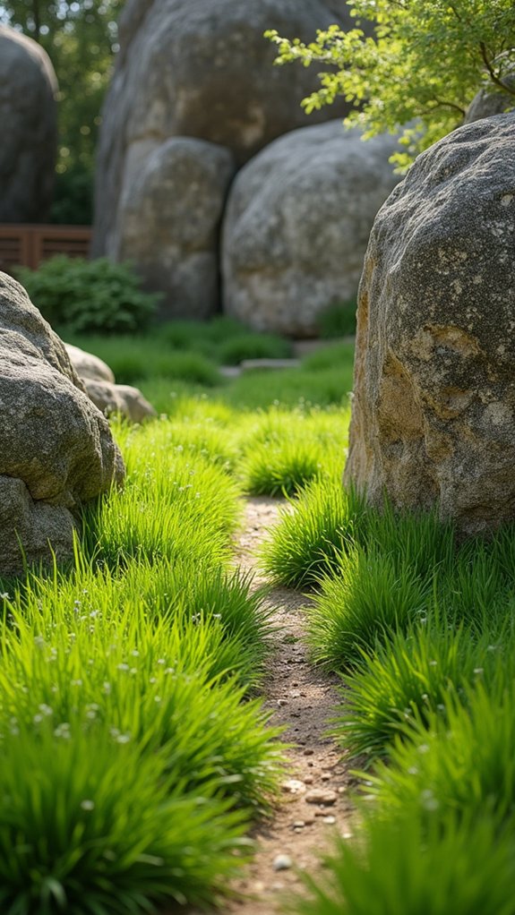 grass and boulders harmony