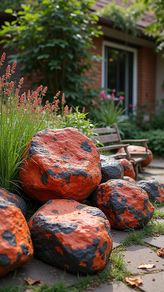 lava rock garden sculpture