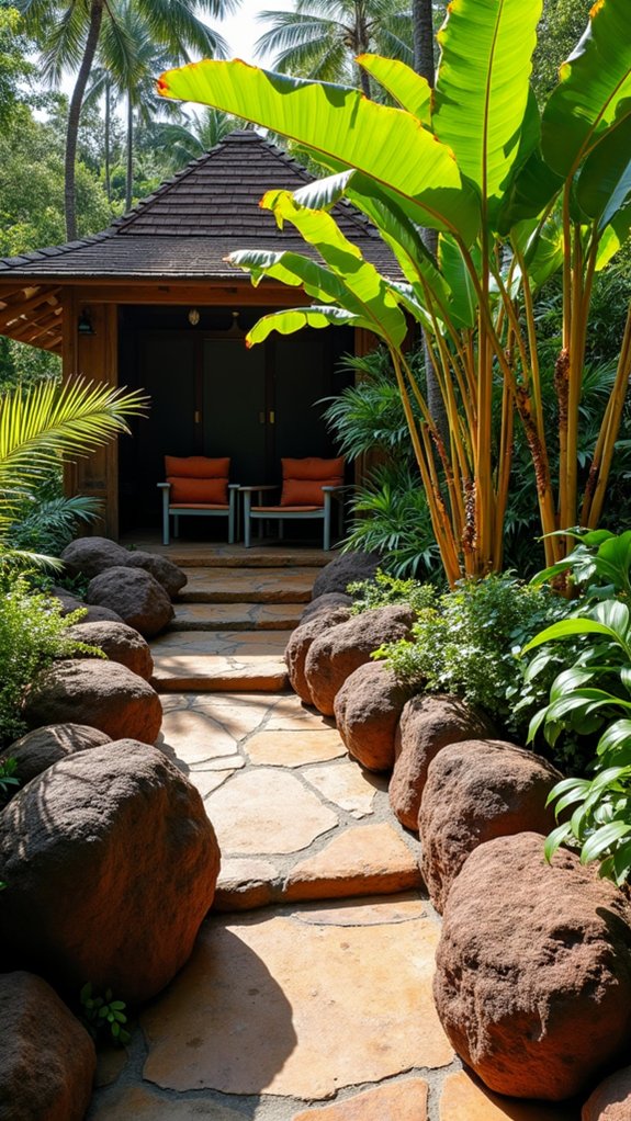 lava rocks enhance tropical landscapes