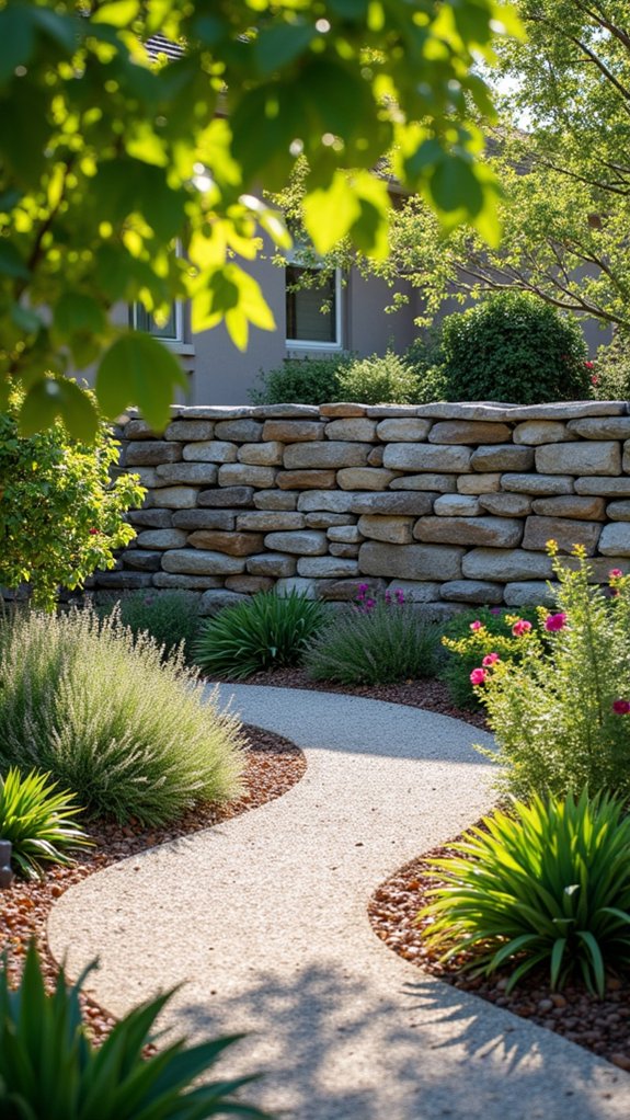 layered rock wall beauty