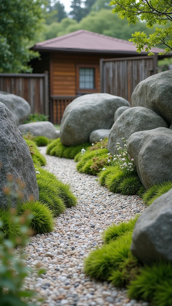 layered stone garden design